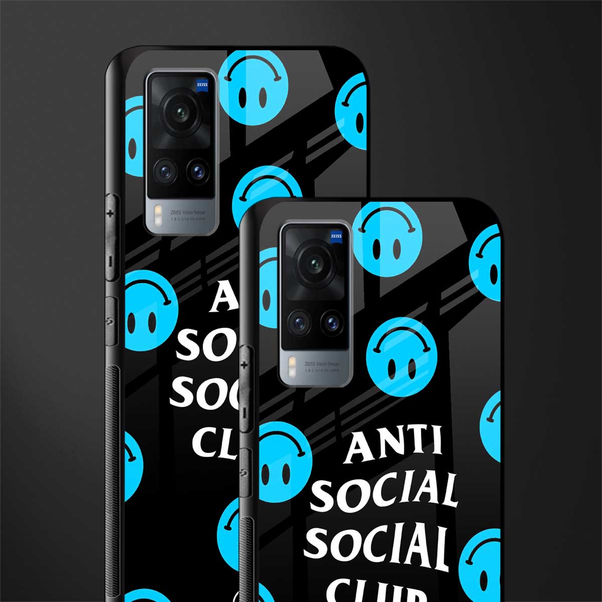 anti social social club x smileys glass case for vivo x60 image-2
