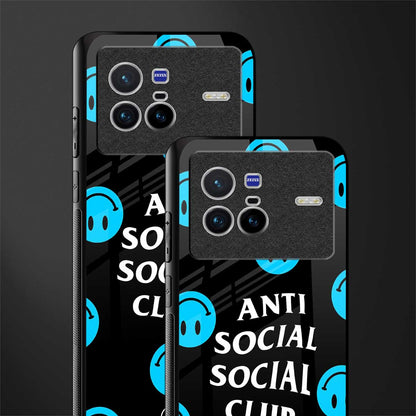 anti social social club x smileys glass case for vivo x80 image-2