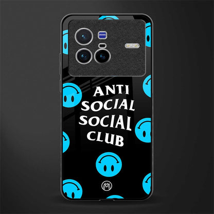 anti social social club x smileys glass case for vivo x80 image