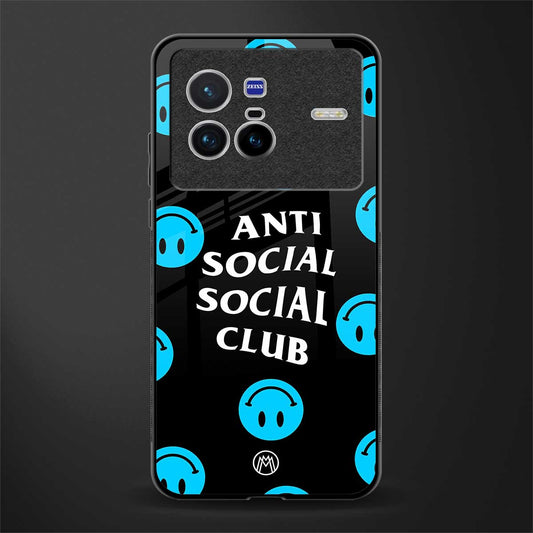 anti social social club x smileys glass case for vivo x80 image