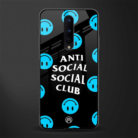 anti social social club x smileys glass case for oneplus 8 image