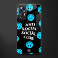 anti social social club x smileys back phone cover | glass case for xiaomi 12 pro