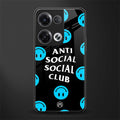 anti social social club x smileys back phone cover | glass case for oppo reno 8 pro