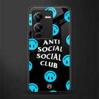 anti social social club x smileys back phone cover | glass case for vivo v25 pro 5g