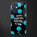 anti social social club x smileys back phone cover | glass case for oneplus 9