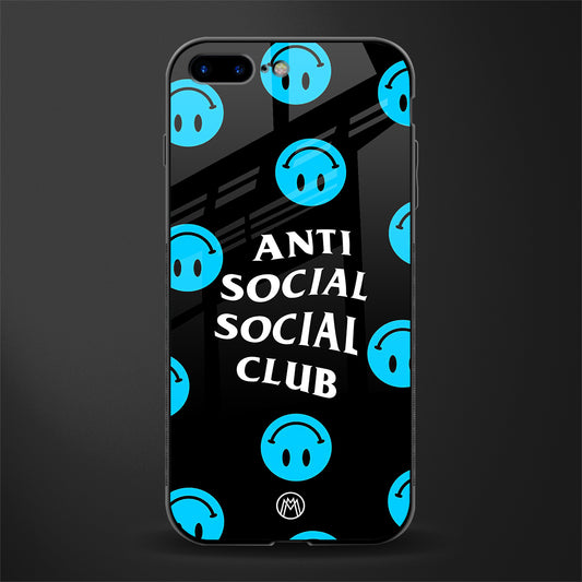 anti social social club x smileys glass case for iphone 8 plus image