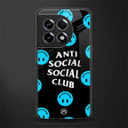 anti social social club x smileys back phone cover | glass case for oneplus 11r