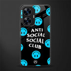 anti social social club x smileys back phone cover | glass case for realme c55