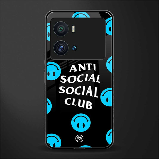 anti social social club x smileys back phone cover | glass case for iQOO 9 Pro