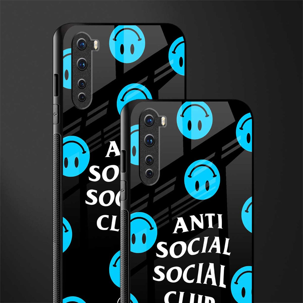 anti social social club x smileys glass case for oneplus nord ac2001 image-2