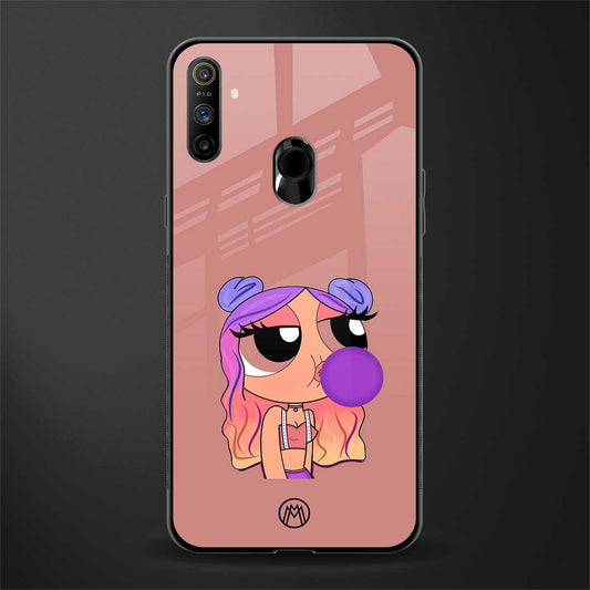 antique purple tote powerpuff girl glass case for realme narzo 10a image