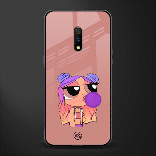 antique purple tote powerpuff girl glass case for oppo k3 image