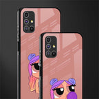 antique purple tote powerpuff girl glass case for samsung galaxy m31s image-2