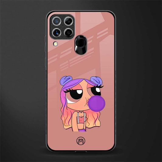 antique purple tote powerpuff girl glass case for realme c15 image
