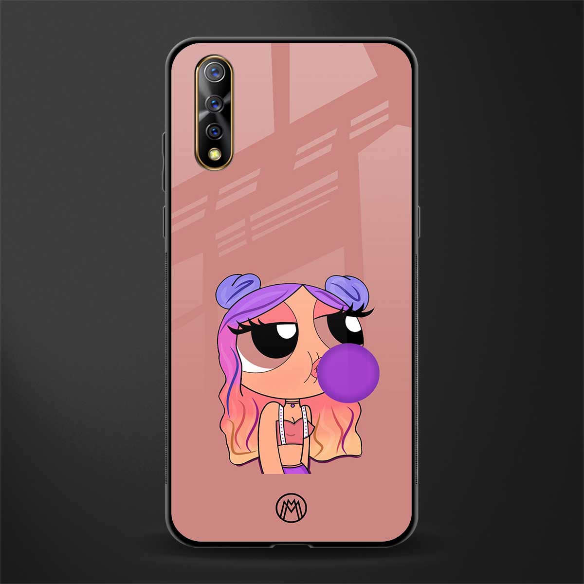 antique purple tote powerpuff girl glass case for vivo z1x image