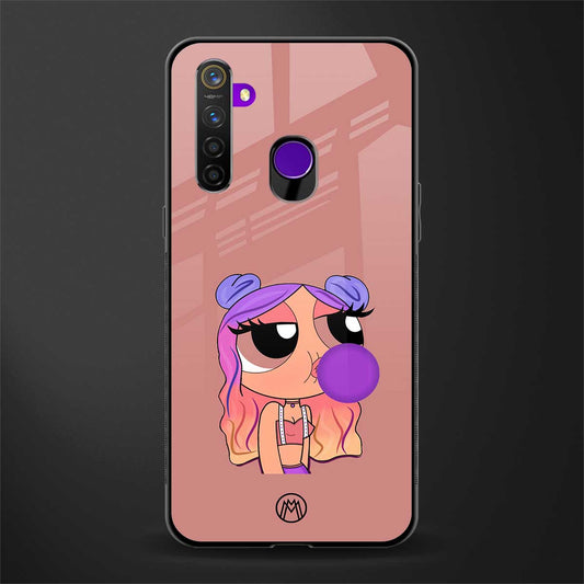 antique purple tote powerpuff girl glass case for realme 5s image