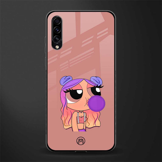 antique purple tote powerpuff girl glass case for samsung galaxy a50 image