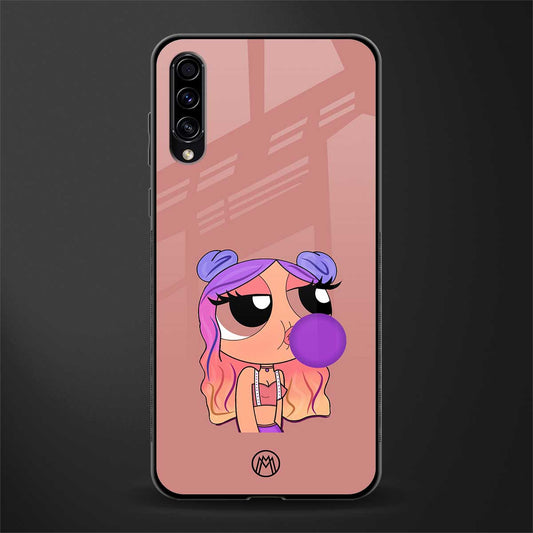 antique purple tote powerpuff girl glass case for samsung galaxy a70 image
