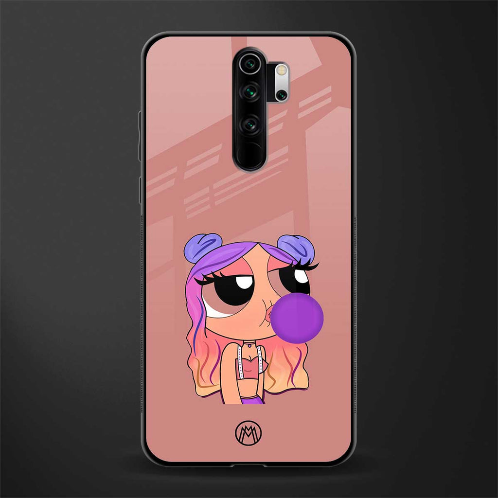 antique purple tote powerpuff girl glass case for redmi note 8 pro image