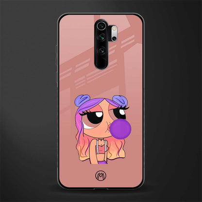 antique purple tote powerpuff girl glass case for redmi note 8 pro image