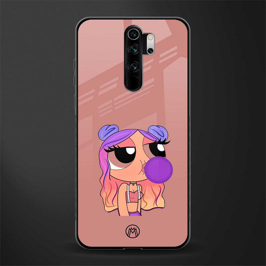 antique purple tote powerpuff girl glass case for redmi note 8 pro image