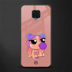 antique purple tote powerpuff girl glass case for poco m2 pro image