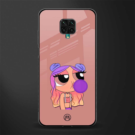 antique purple tote powerpuff girl glass case for redmi note 9 pro max image