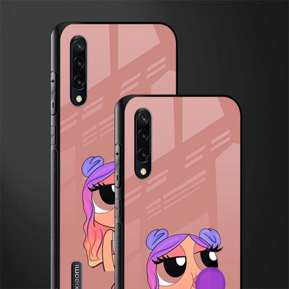 antique purple tote powerpuff girl glass case for mi a3 redmi a3 image-2