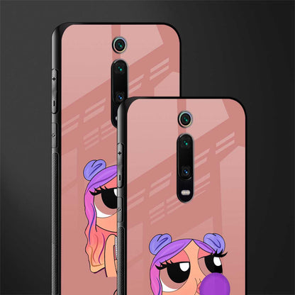 antique purple tote powerpuff girl glass case for redmi k20 pro image-2