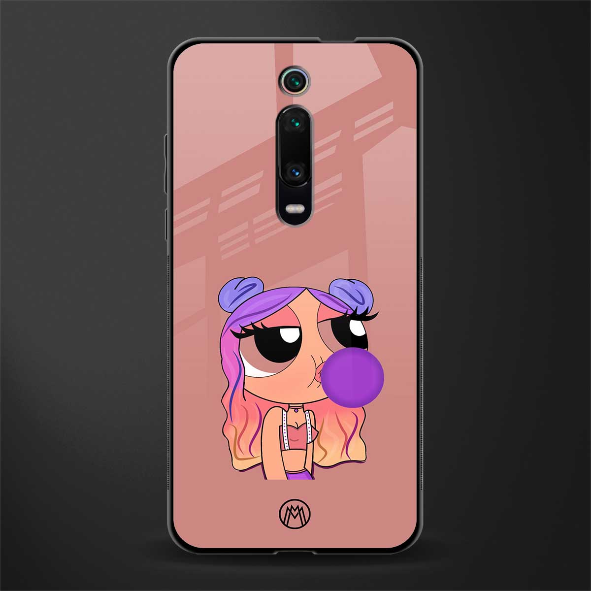 antique purple tote powerpuff girl glass case for redmi k20 image