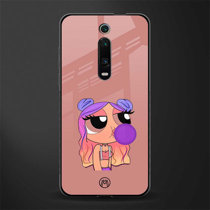 antique purple tote powerpuff girl glass case for redmi k20 image