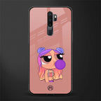 antique purple tote powerpuff girl glass case for oppo a9 2020 image