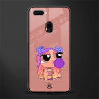 antique purple tote powerpuff girl glass case for oppo a7 image