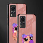 antique purple tote powerpuff girl glass case for vivo x60 pro image-2