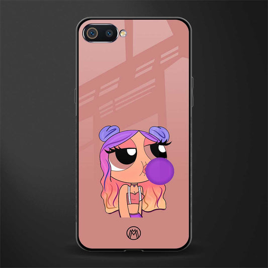 antique purple tote powerpuff girl glass case for realme c2 image