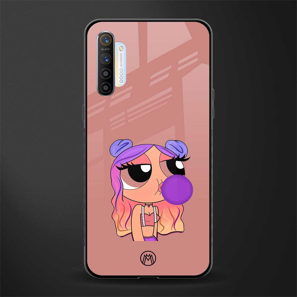 antique purple tote powerpuff girl glass case for realme x2 image