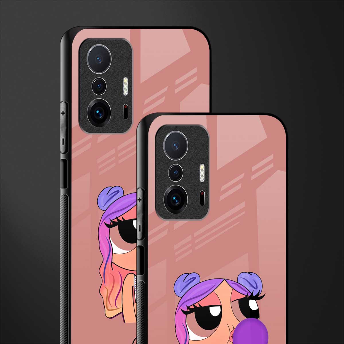 antique purple tote powerpuff girl glass case for mi 11t pro 5g image-2