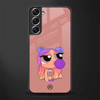 antique purple tote powerpuff girl glass case for samsung galaxy s21 fe 5g image