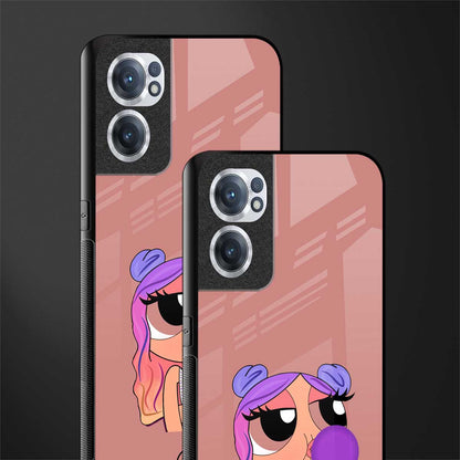 antique purple tote powerpuff girl glass case for oneplus nord ce 2 5g image-2
