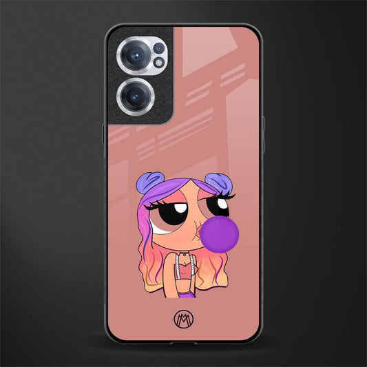 antique purple tote powerpuff girl glass case for oneplus nord ce 2 5g image