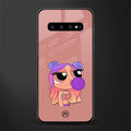 antique purple tote powerpuff girl glass case for samsung galaxy s10 plus image