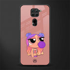 antique purple tote powerpuff girl glass case for redmi note 9 image