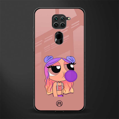 antique purple tote powerpuff girl glass case for redmi note 9 image