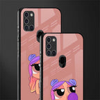 antique purple tote powerpuff girl glass case for samsung galaxy a21s image-2