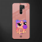 antique purple tote powerpuff girl glass case for poco m2 image