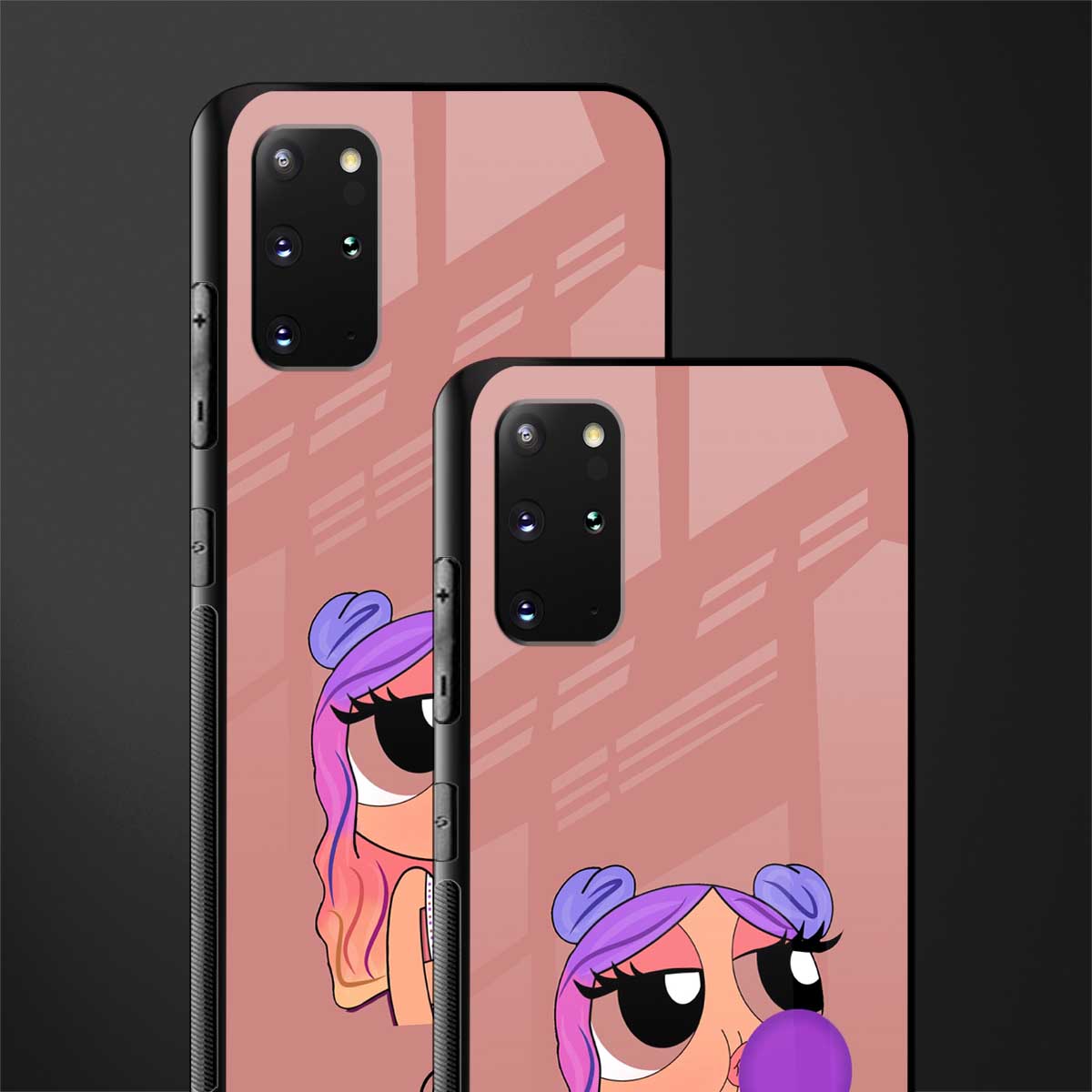 antique purple tote powerpuff girl glass case for samsung galaxy s20 plus image-2