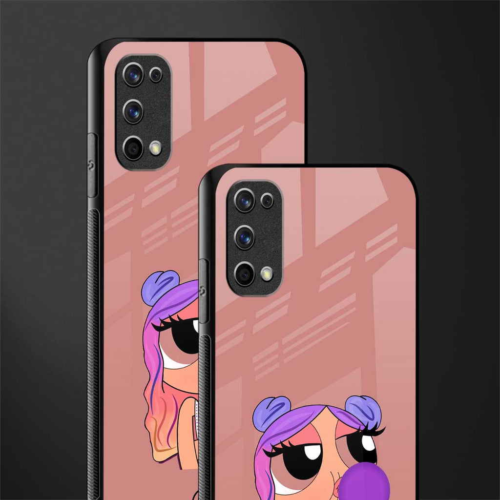 antique purple tote powerpuff girl glass case for realme 7 pro image-2