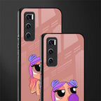 antique purple tote powerpuff girl glass case for vivo v20 se image-2