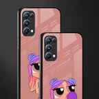antique purple tote powerpuff girl glass case for oppo reno 5 pro image-2