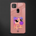 antique purple tote powerpuff girl glass case for redmi 9c image